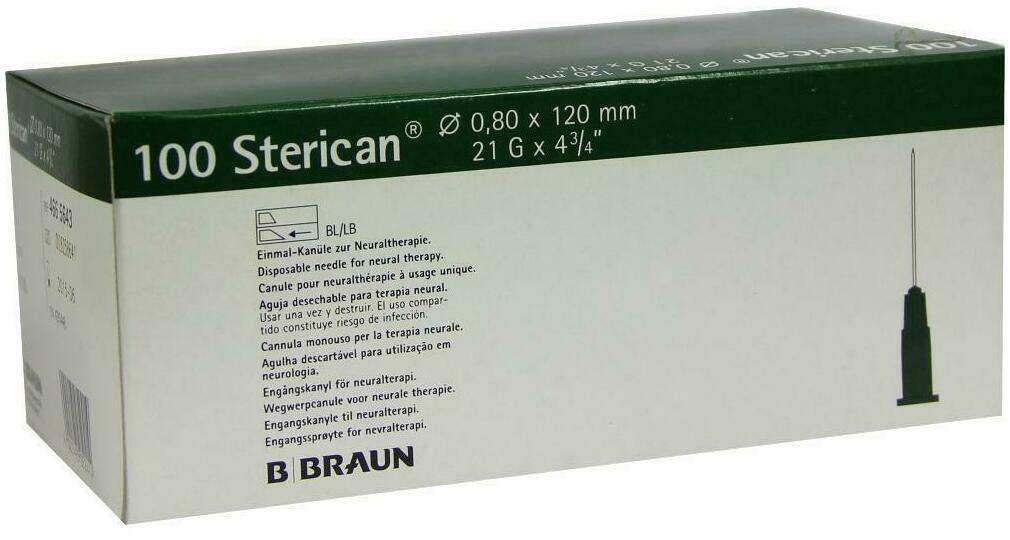 Sterican Kanülen 21 G X 4 3°4  0,8 X 120 mm 100 Kanülen