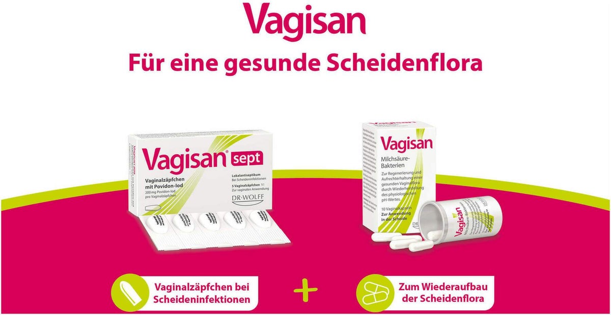 Vagisan Sept Vaginalzäpfchen Mit Povidon-Iod 5 Stück