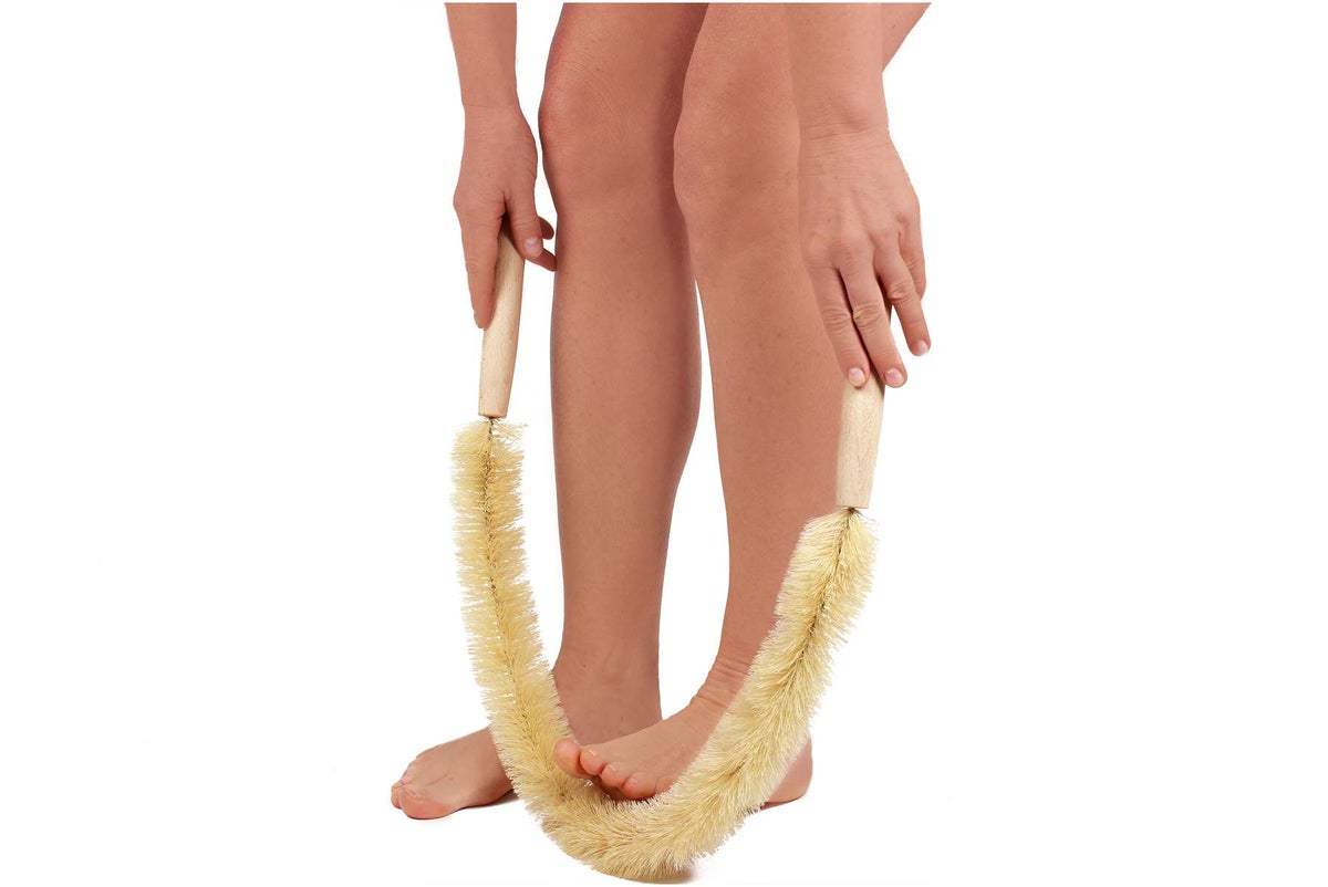 Körperbürste extra lang mit Naturborsten und Holzgriff 1 Stück