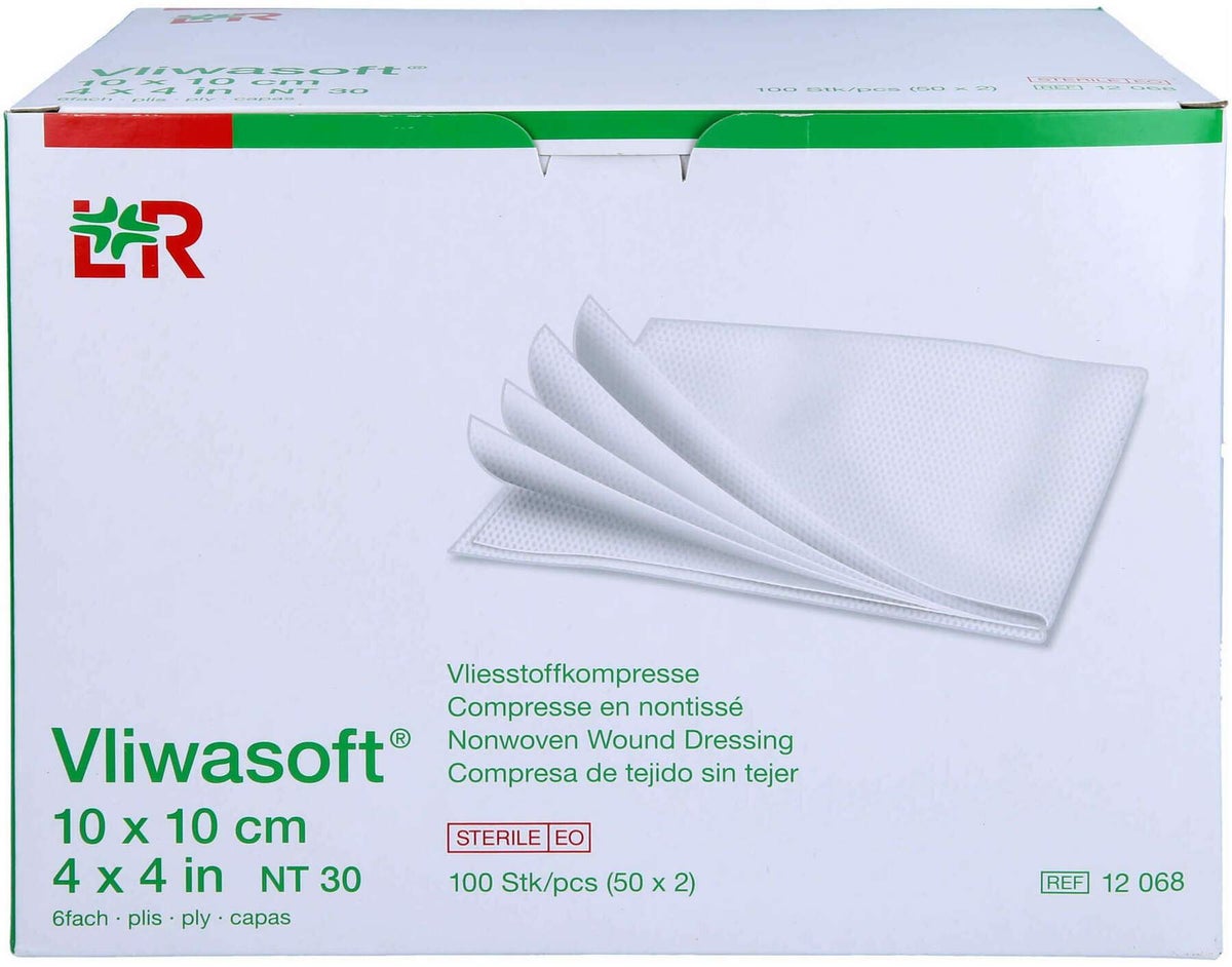 Vliwasoft 10 X 10 cm Steril 6lagig 50 X 2 Kompressen