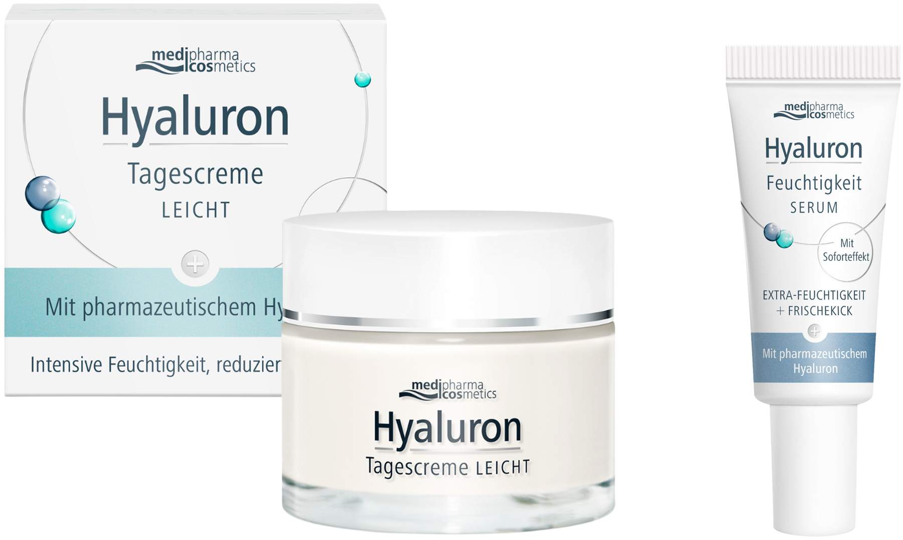 medipharma cosmetics Hyaluron Tagescreme leicht 50 ml + gratis Hyaluron Feuchtigkeit Serum 5 ml