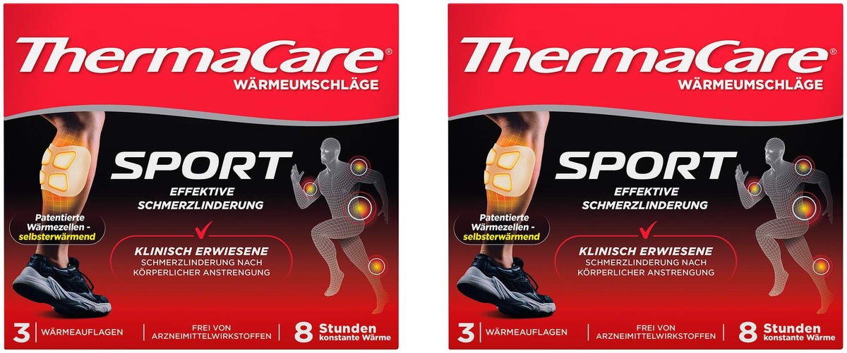 Thermacare Sport Wärmeumschläge 2 x 3 Stück
