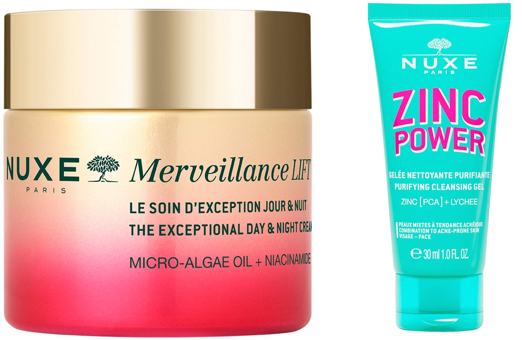 Nuxe Merveillance Lift Exceptional 75 ml + gratis Nuxe Zinc Power Reinigungsgel 30 ml
