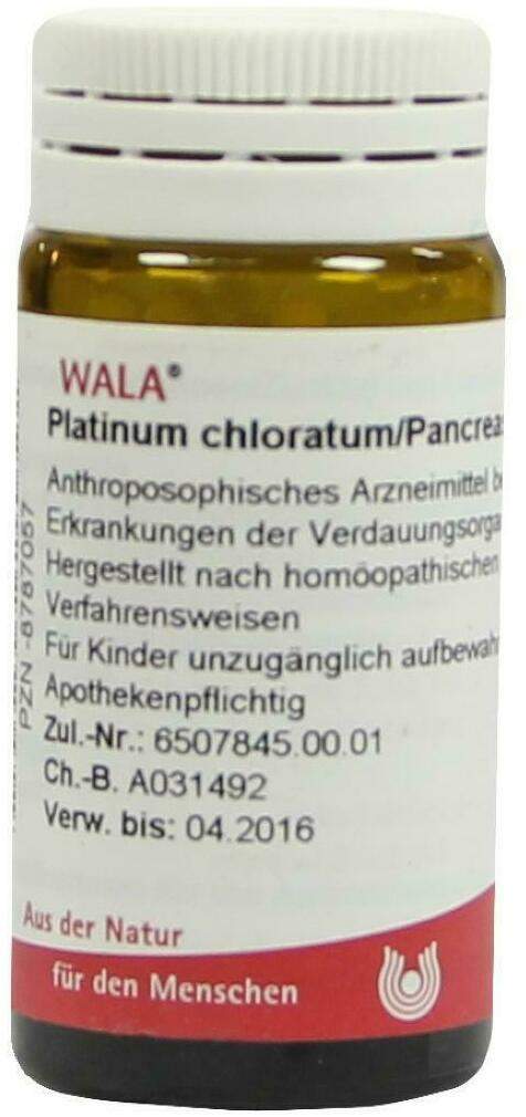 Wala Platinum Chloratum Pancreas Comp 20 G Globuli