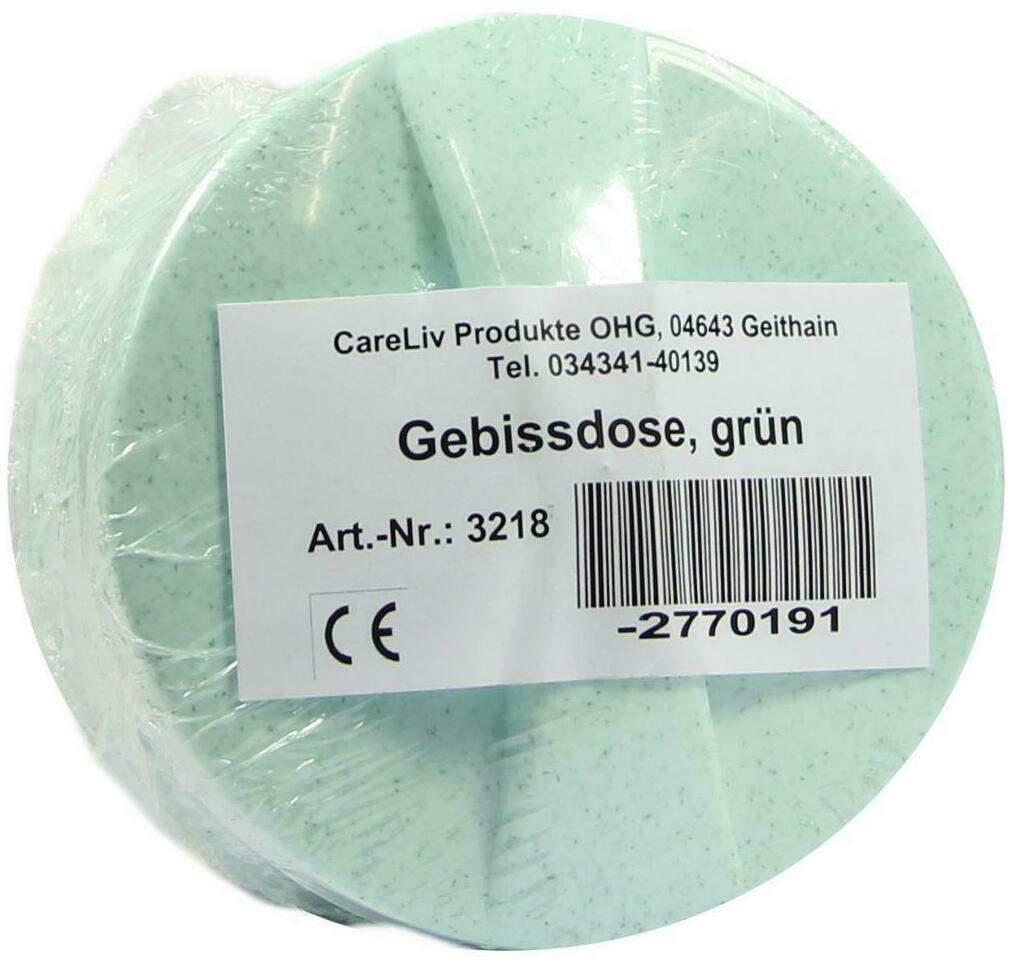 Gebissdose Grün Mit Einsatz und Deckel 1 Stück