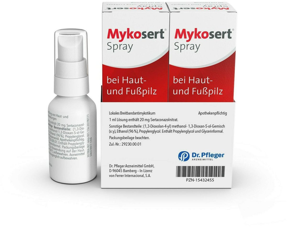 Mykosert Spray bei Haut- und Fußpilz 2 x 30 ml