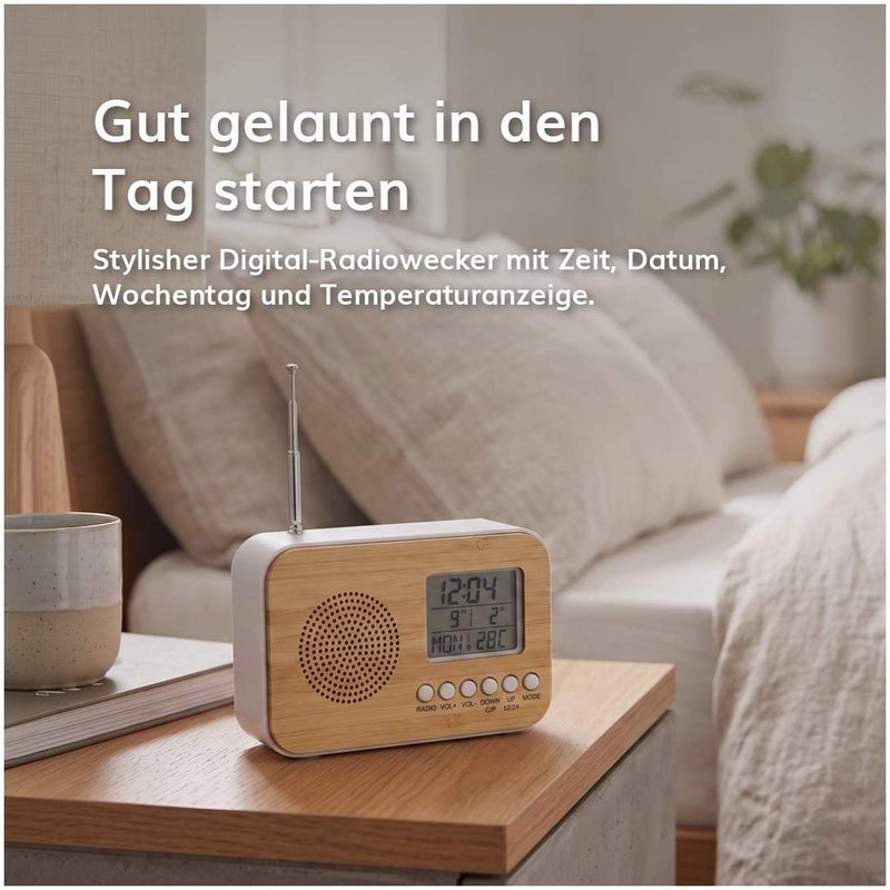 Radiowecker Bamboo mit Temperaturanzeige 1 Stück