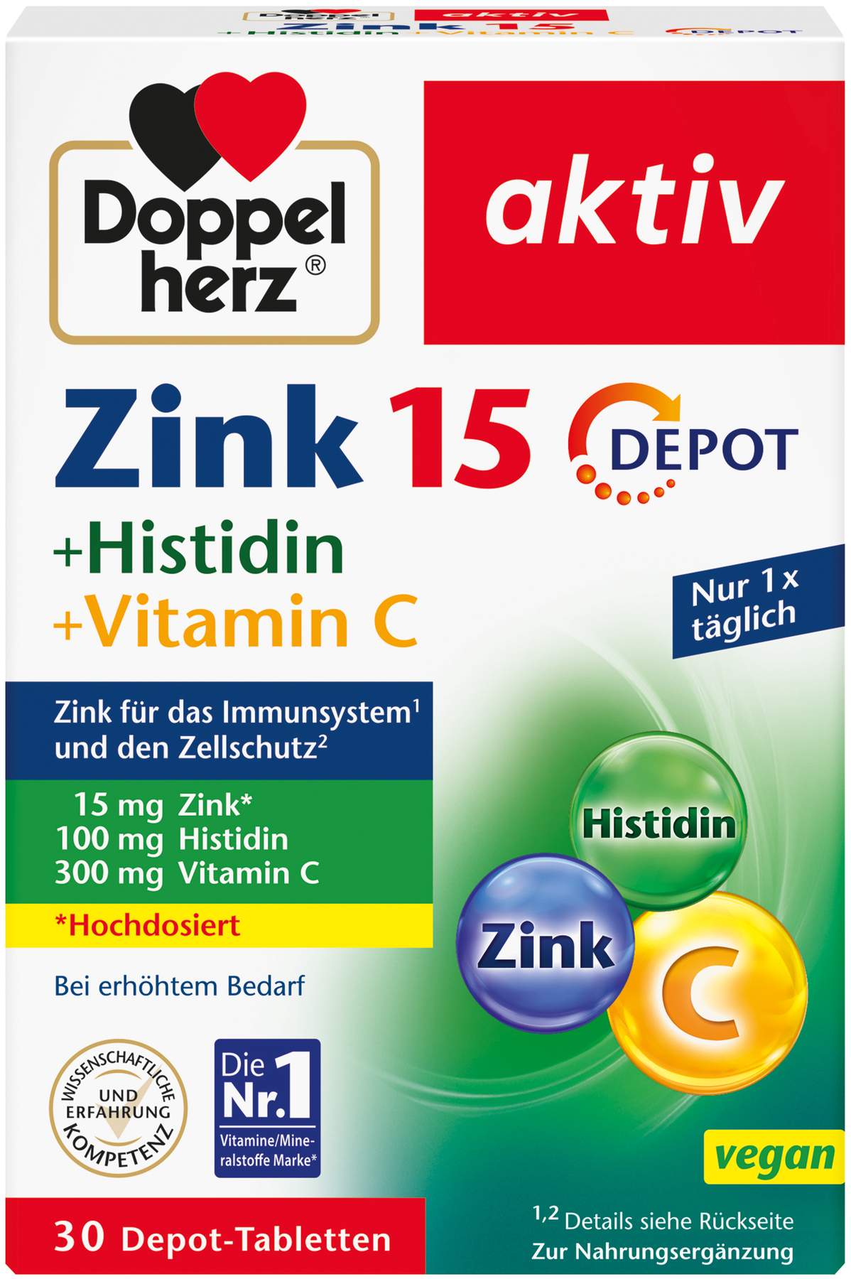Doppelherz Aktiv Zink + Histidin Depot 30 Tabletten