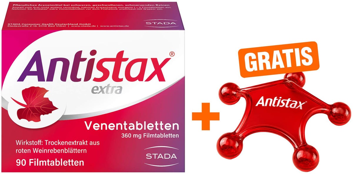Antistax extra 90 Filmtabletten + gratis Massagestern
