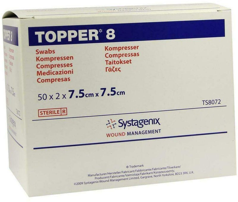 Topper 8 Kompresse Steril 7,5x7,5cm