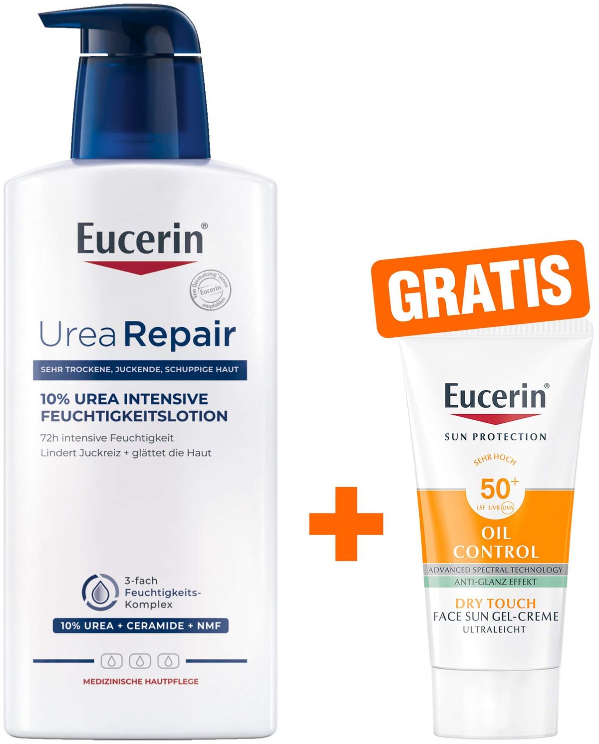 Eucerin UreaRepair Plus Lotion 10% 400 ml + gratis Eucerin Sun Gel-Creme Oil Control 20 ml