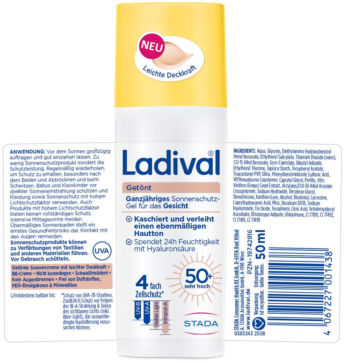 Ladival Sonnenschutz-Gel getönt LSF 50+ 50 ml