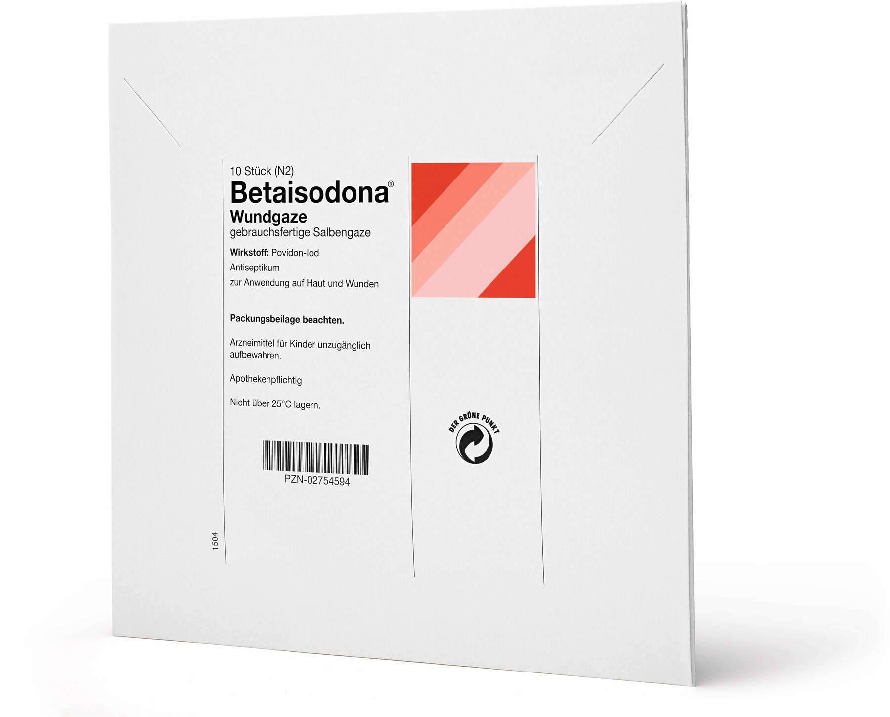 Betaisodona Wundgaze (salbengaze) 10 X 10 cm 10 Stück