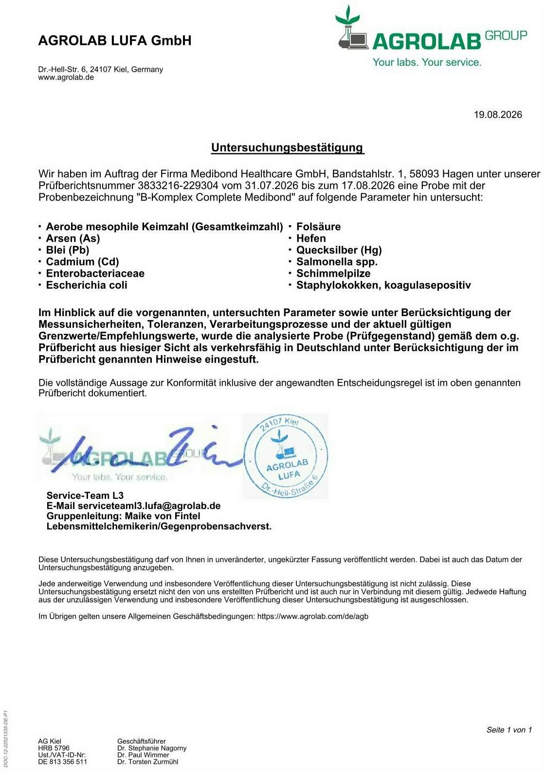 B-Komplex Complete Medibond 60 Kapseln