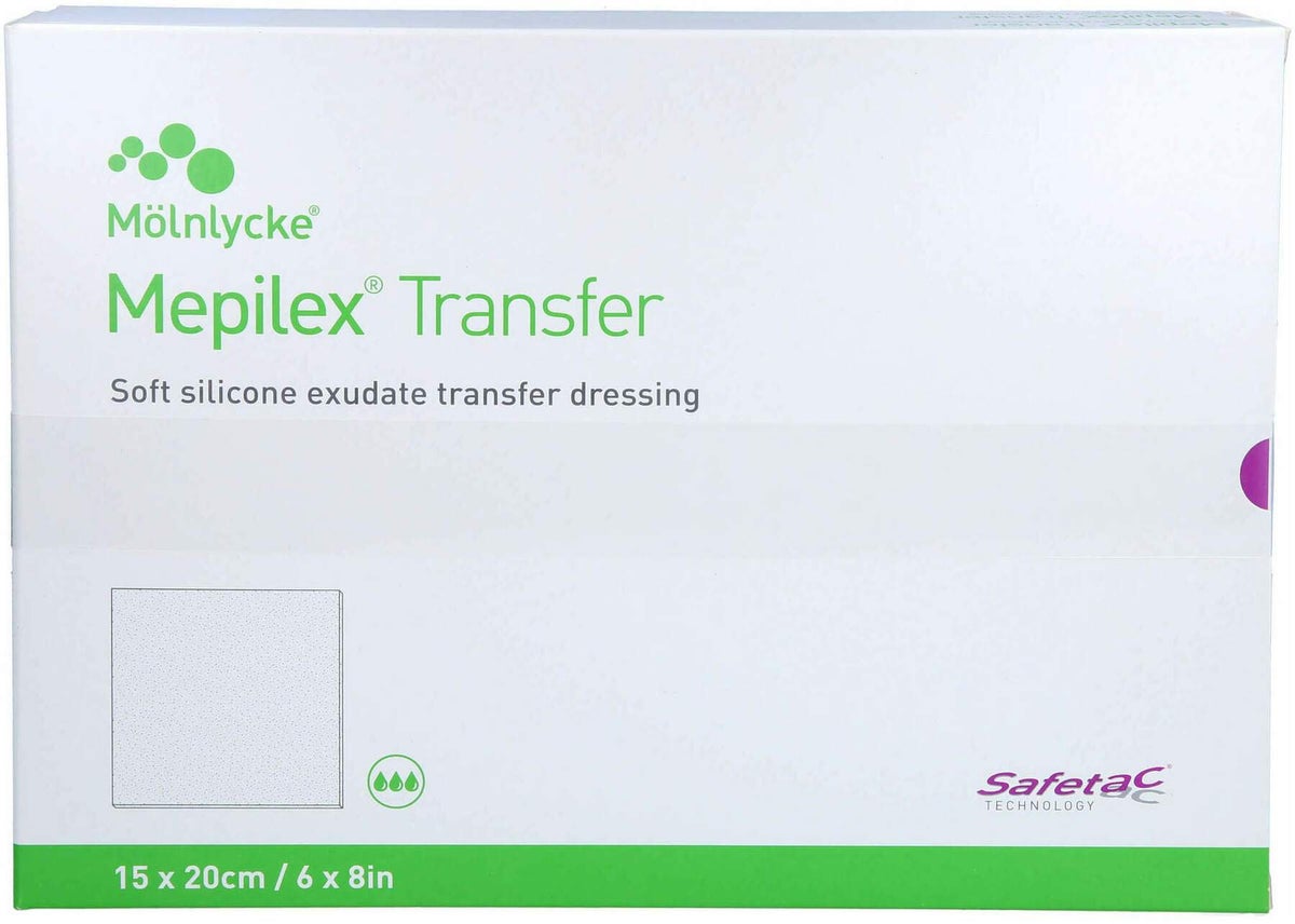 Mepilex Transfer Schaumverband 15 X 20 cm Steril 10 Stück