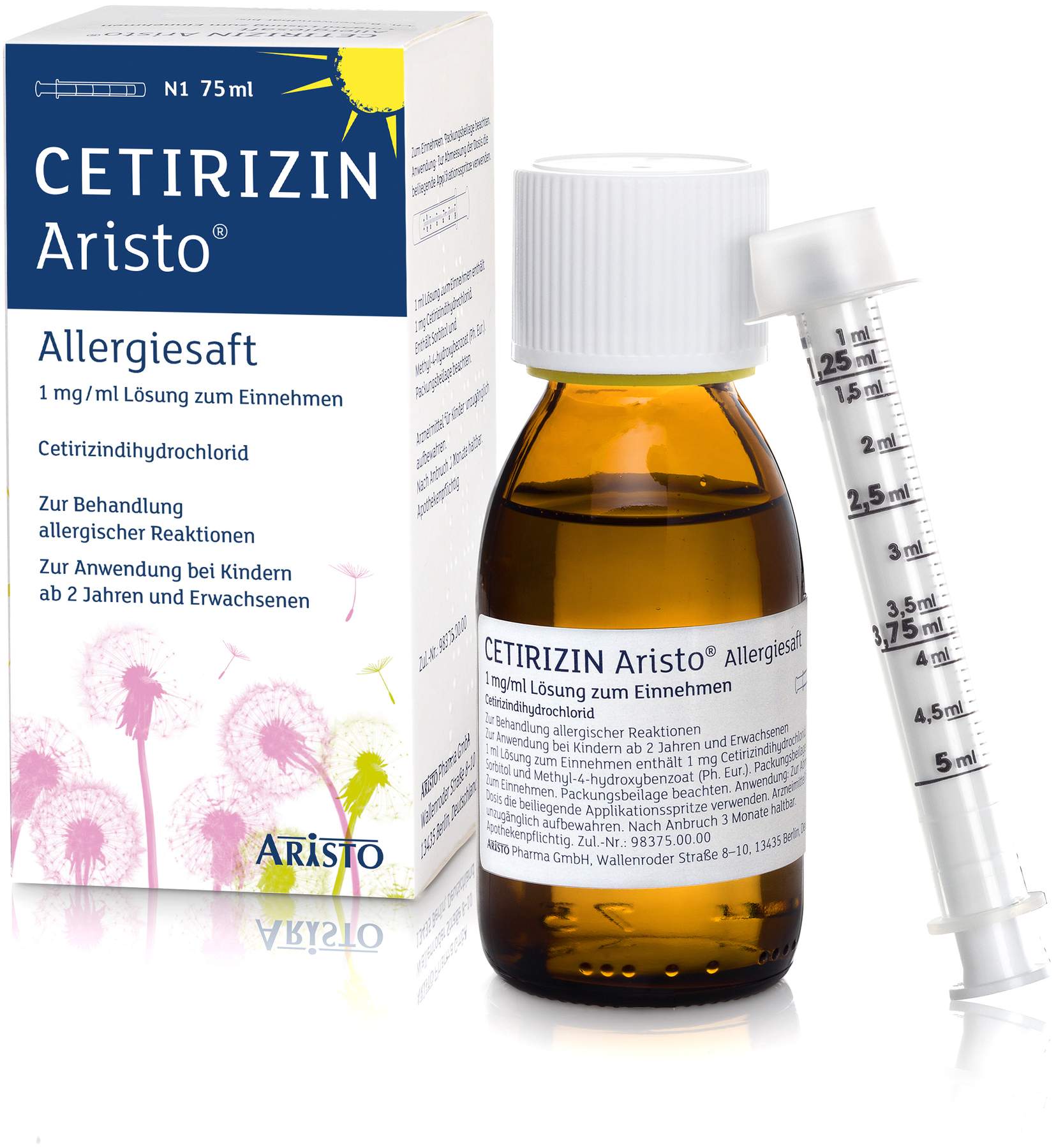 Cetirizin Aristo Allergiesaft 1 mg Je ml 75 ml
