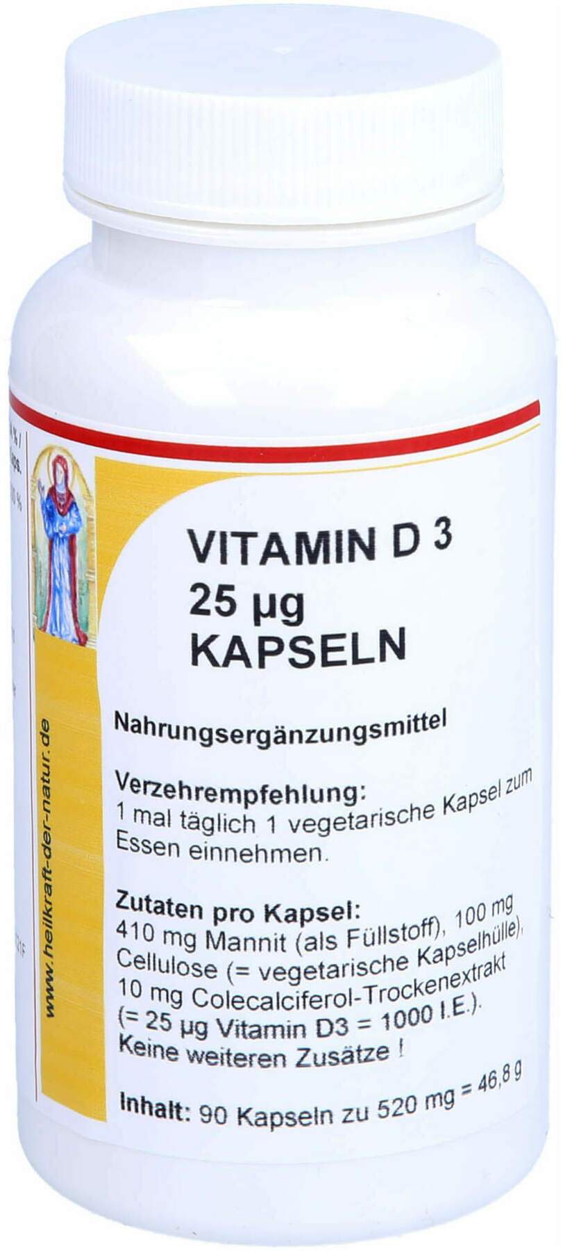 Vitamin D3 1000 I.E. Kapseln  90 Stück