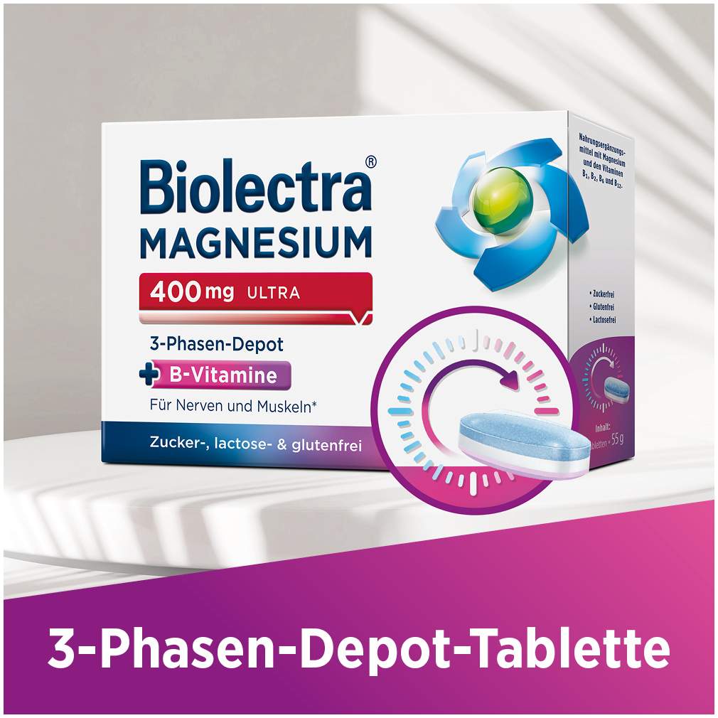 Biolectra Magnesium 400 mg ultra 3-Phasen-Depot 30 Tabletten
