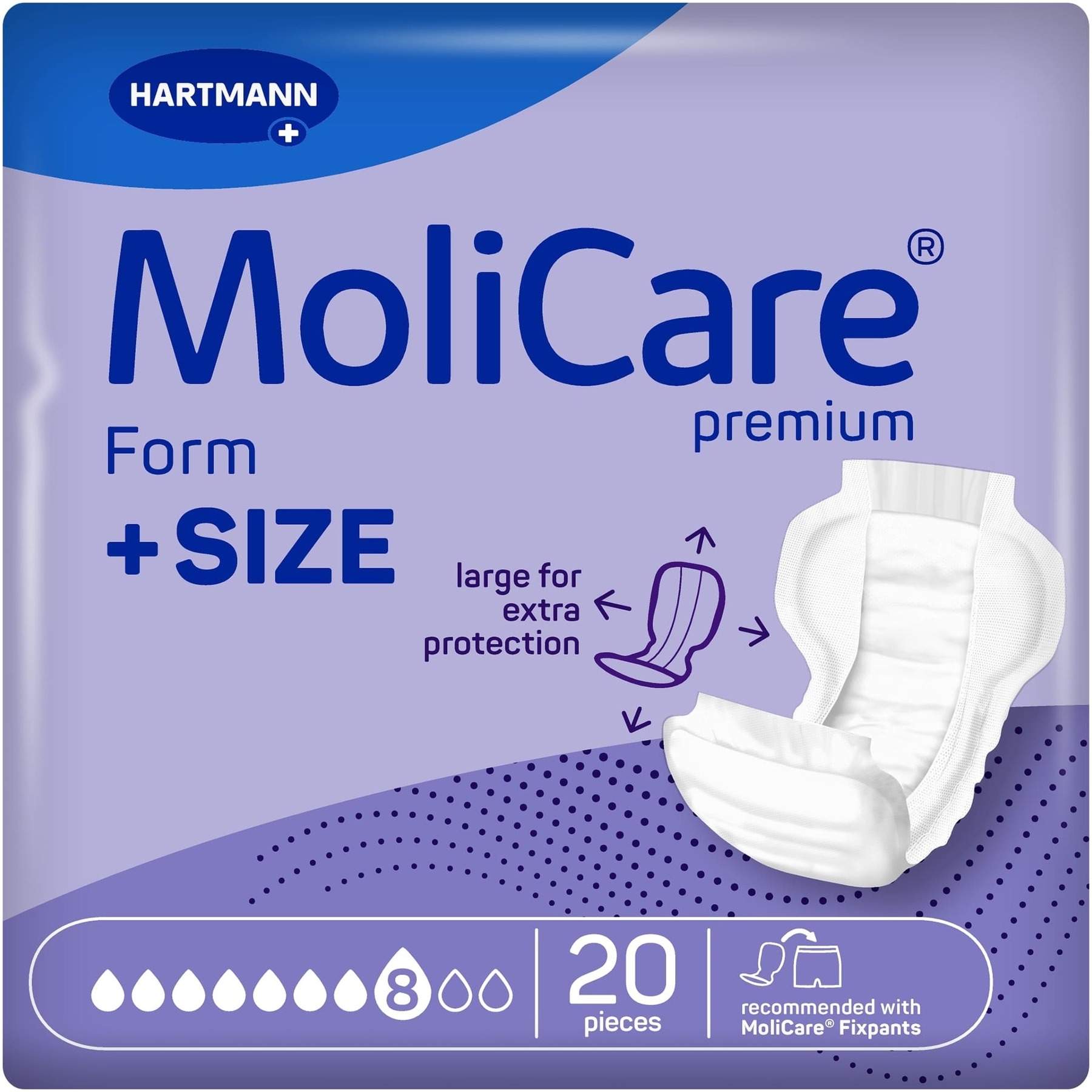 Molicare Premium Form +size 8 Tropfen 20 Stück