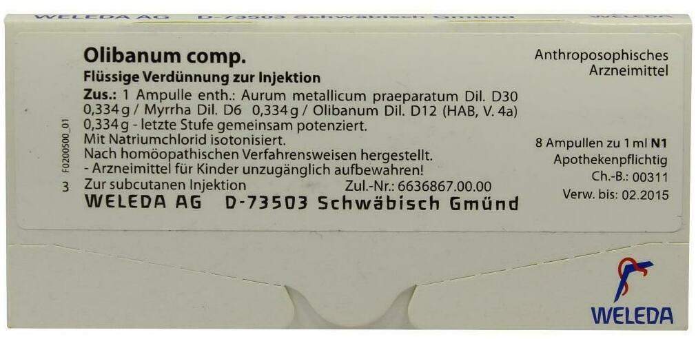 Weleda Olibanum Comp. 8 X 1 ml Ampullen