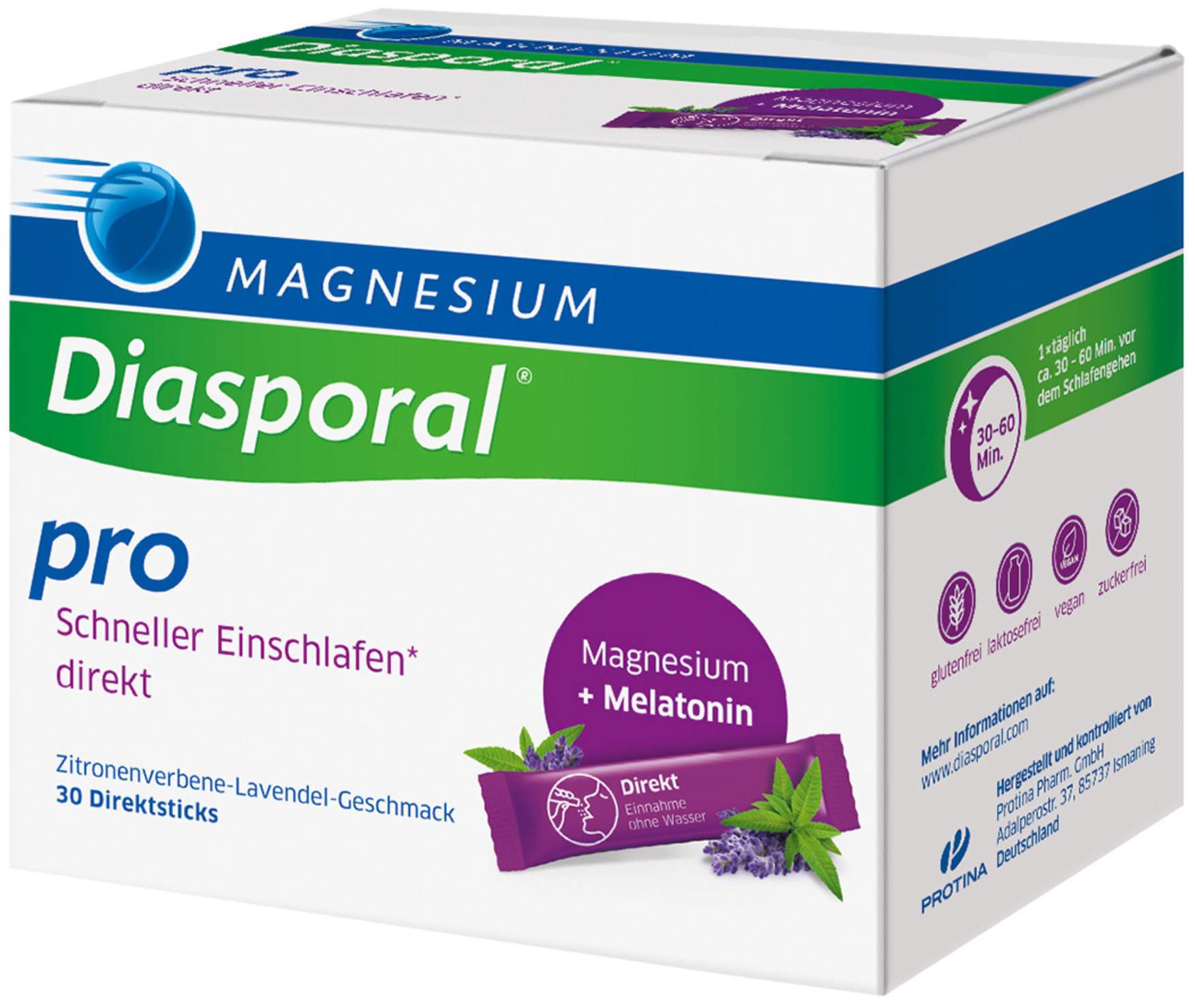 Magnesium Diasporal pro Schneller Einschlafen direkt 30 Sticks