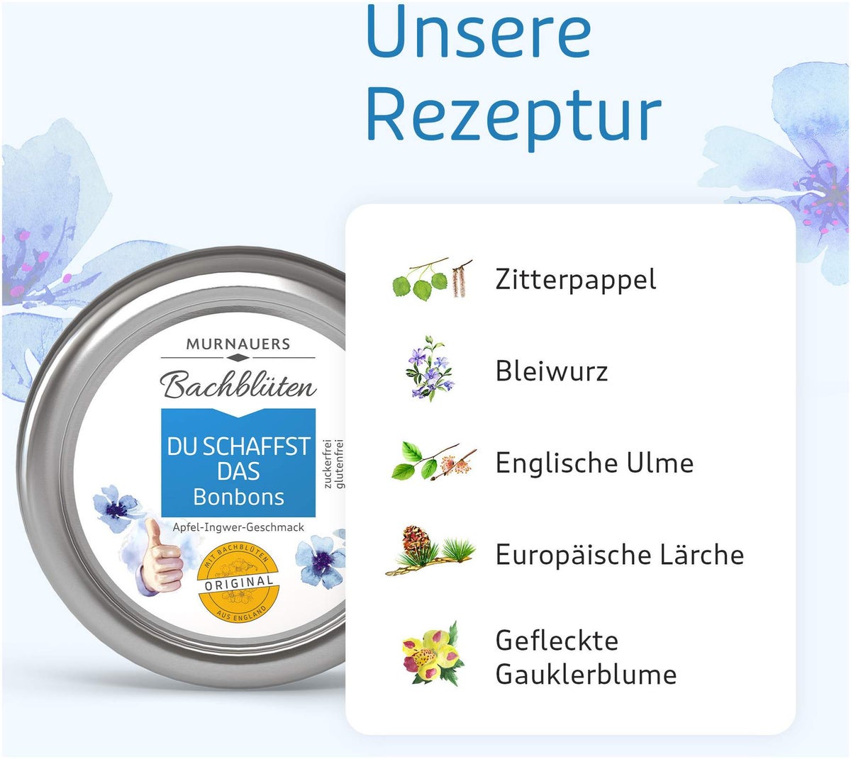 Bachblüten Murnauer -  Du Schaffst das -  50 G Bonbons