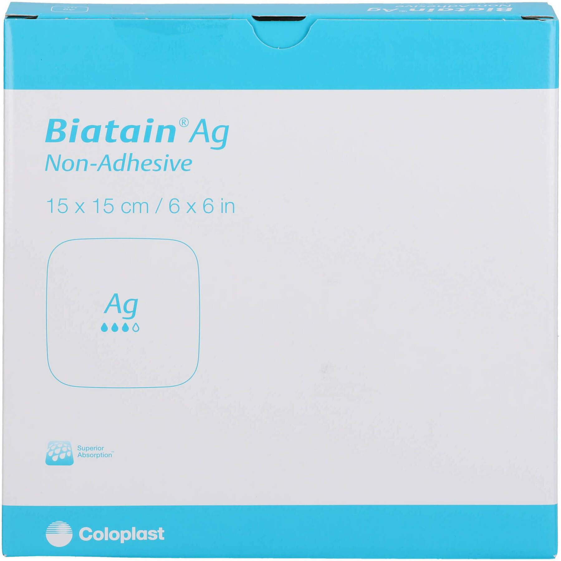 Biatain AG Schaumverband 15 X 15 cm Nicht Haftend 5 Stück