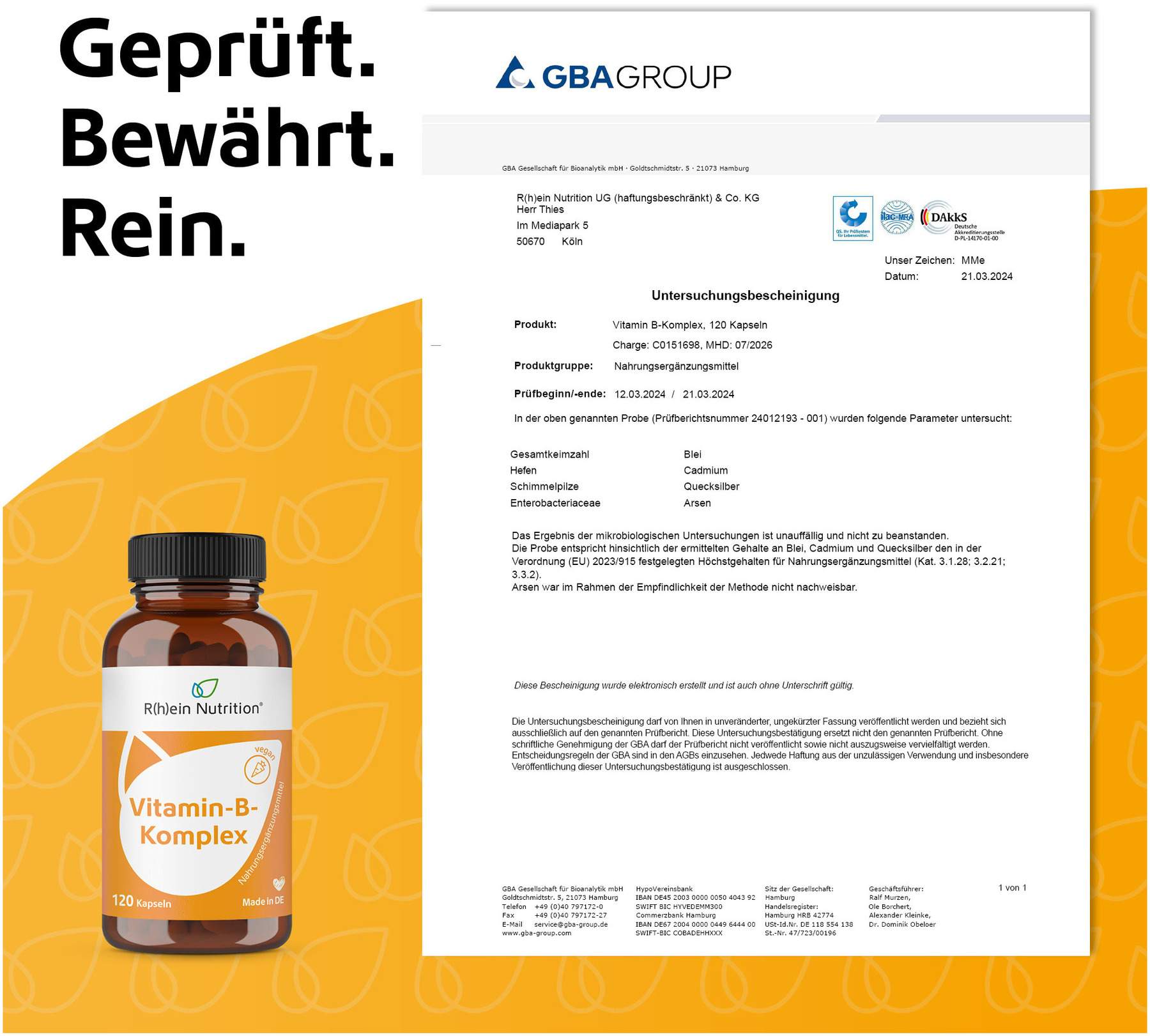 Vitamin B Komplex 120 Kapseln