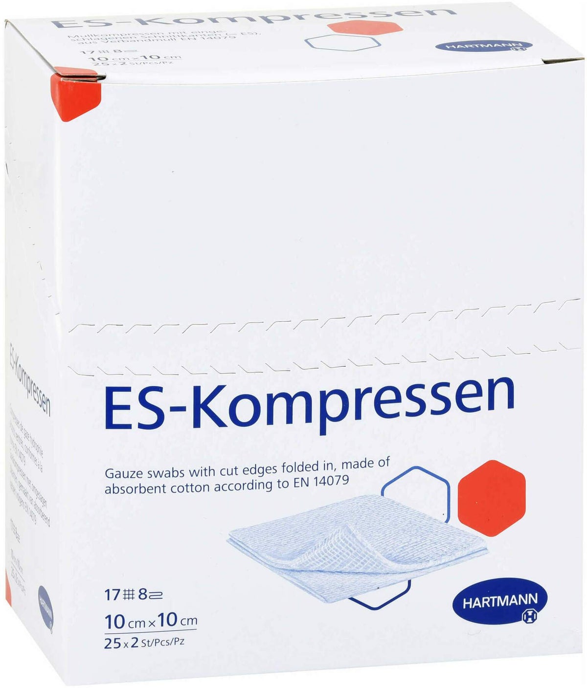 Es-Kompressen Steril 10 X 10 cm 8fach 25 X 2 Kompressen