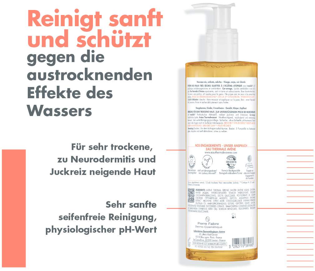 Avene Xeracalm A.D. rückfettendes Reinigungsöl 400 ml