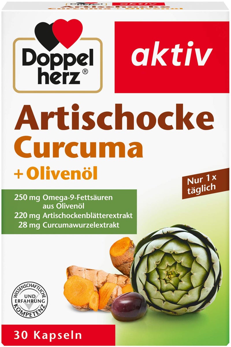 Doppelherz aktiv Artischocke + Olivenöl + Curcuma 30 Kapseln