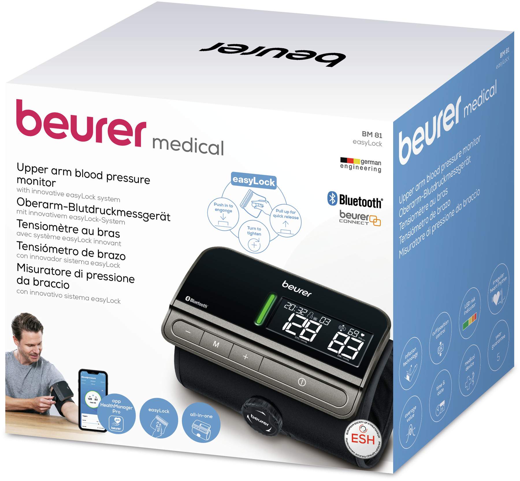 BEURER BM81 Oberarm Blutdruckmessgerät easyLock