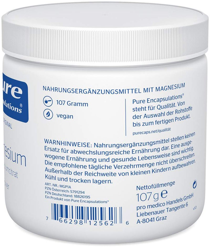 Pure Encapsulations Magnesium Magniumcitrat 107 G Pulver