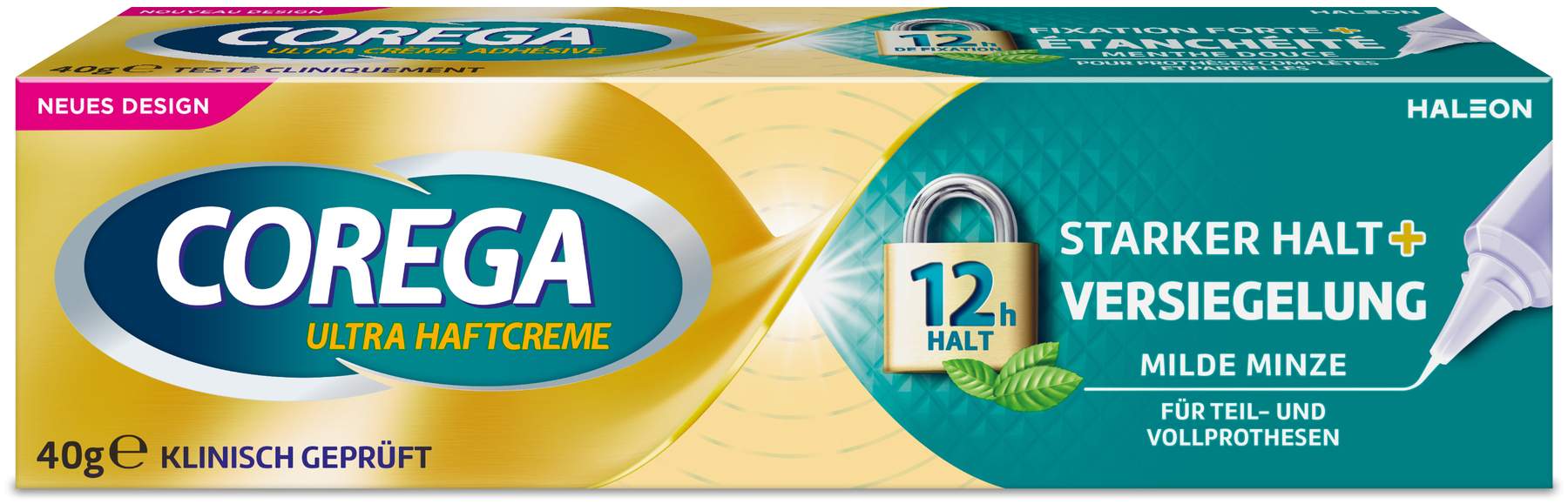 Corega Ultra Haftcreme Starker Halt + Versiegelung 40 G