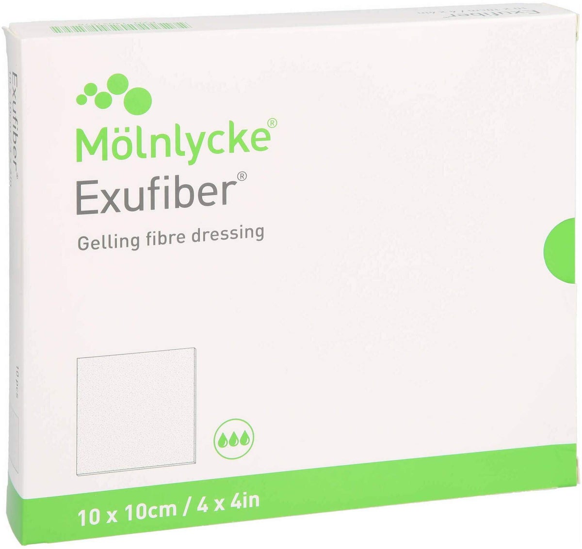 Exufiber 10 X 10 cm Gel-Faserverband 10 Stück
