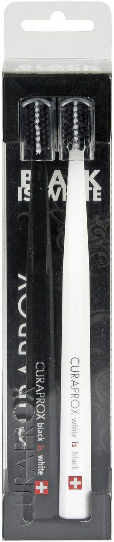 Black Is White Zahnbürsten Set Black-White