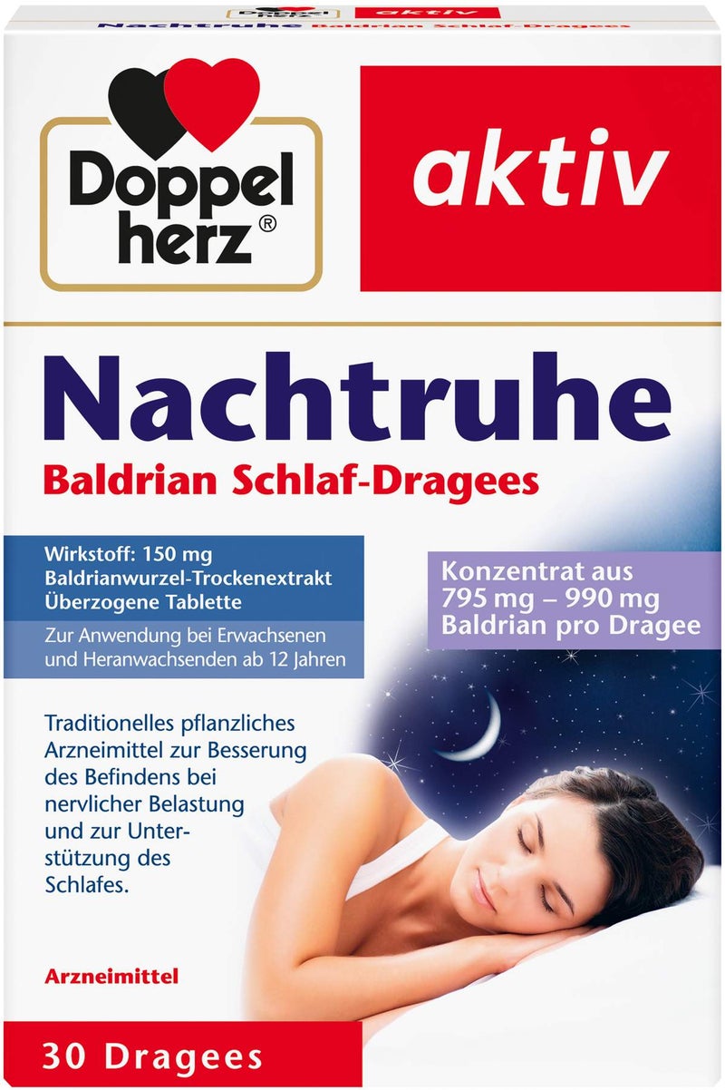 Doppelherz Aktiv Nachtruhe Baldrian - Schlaf - Dragees N 30 Stück