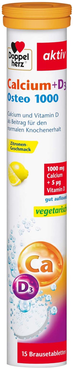 Doppelherz Aktiv Calcium + D3 Osteo 1.000 15 Brausetabletten