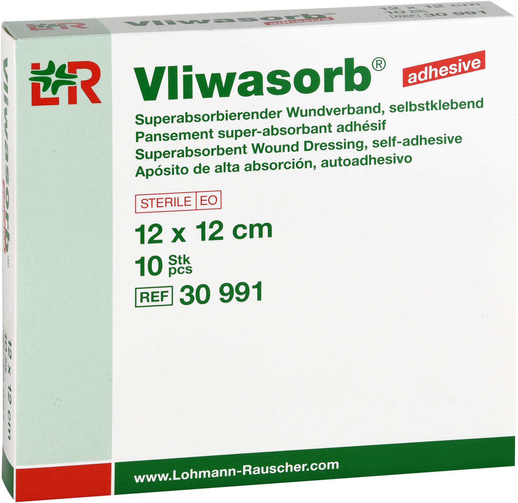 Vliwasorb Adhesive 12x12cm Steril Skl. Superabso