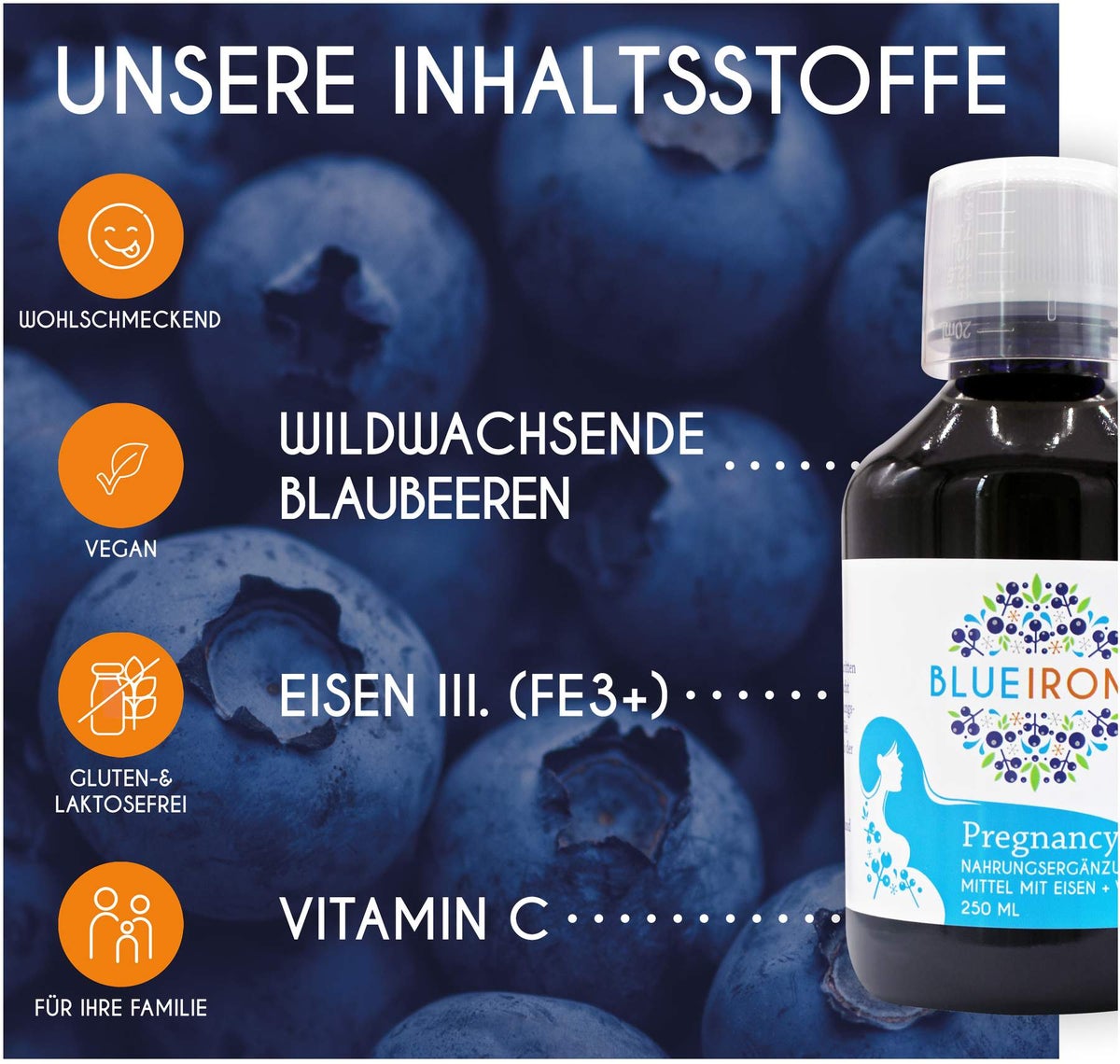 Blueiron Pregnancy Eisen Liquid 250 ml