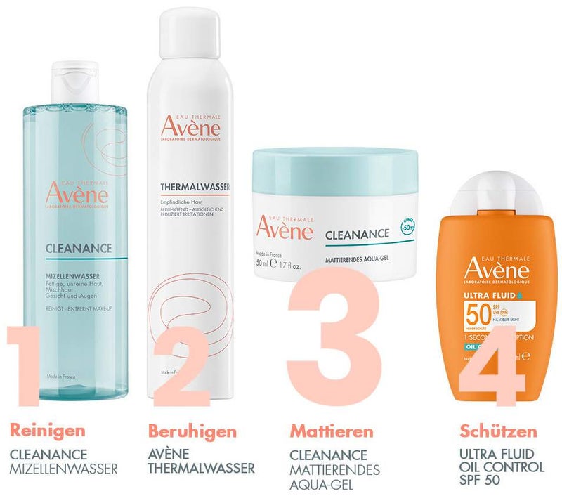 Avene Cleanance mattierendes Aqua-Gel für unreine Haut 50 ml