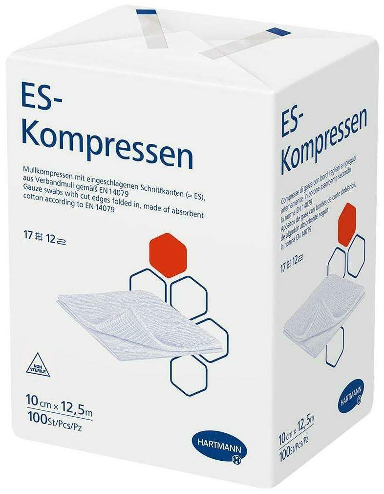 Es-Kompressen Unsteril 10x12,5cm 12fach