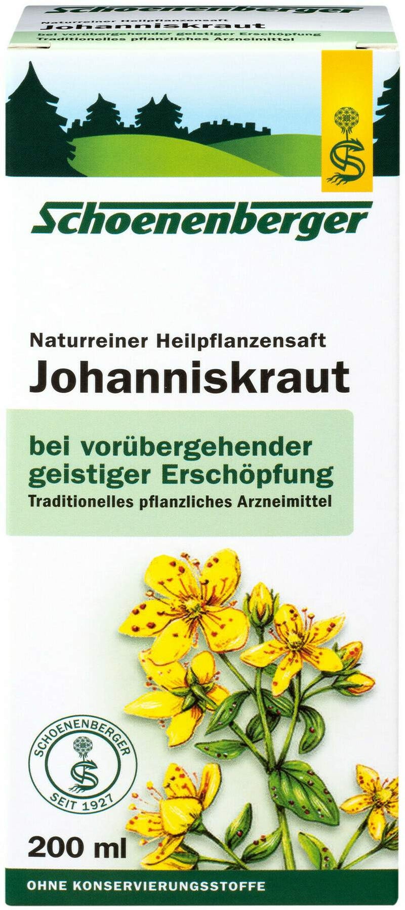 Johanniskraut 200 ml Saft Schoenenberger