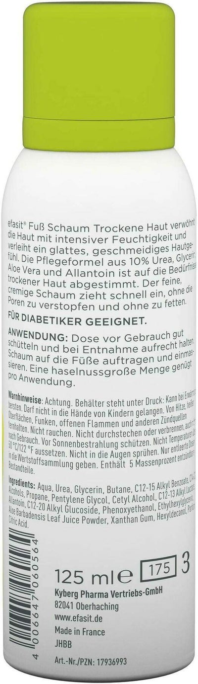 Efasit Fuß Schaum Trockene Haut 125 ml