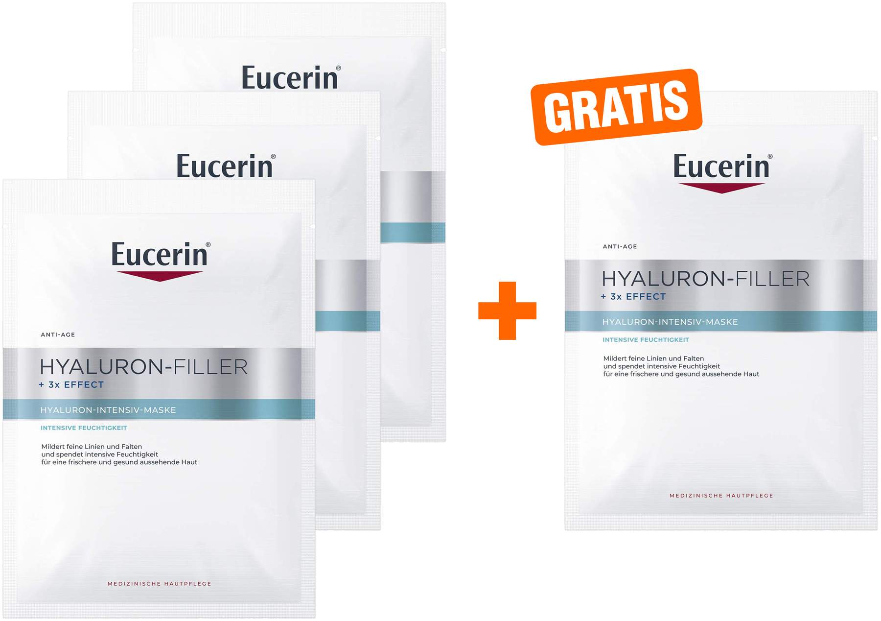 Eucerin Anti Age Hyaluron Filler Intensiv Maske 3 + 1 gratis