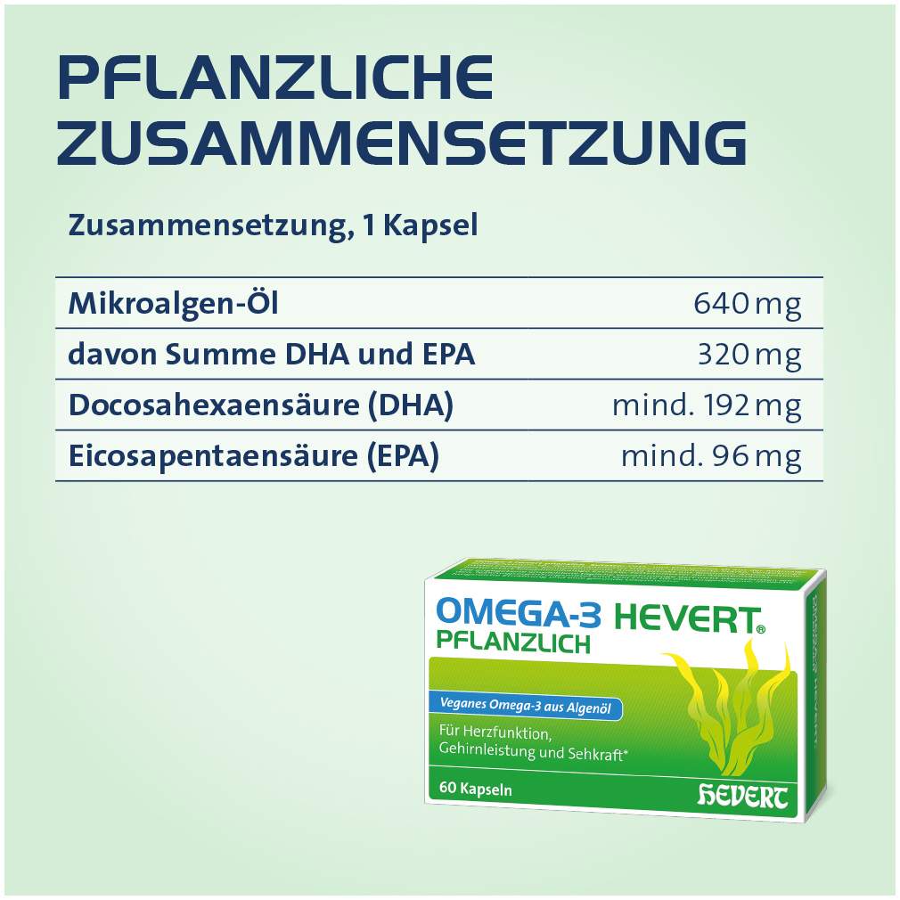 Omega-3 Hevert pflanzlich 120 Weichkapseln