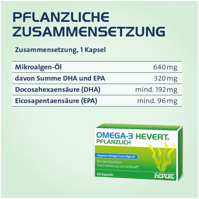 Omega-3 Hevert pflanzlich 120 Weichkapseln