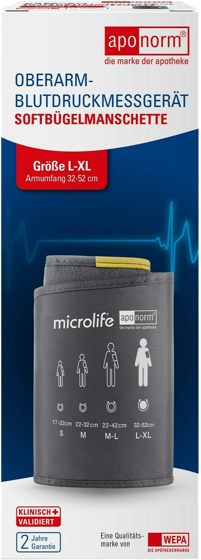 Aponorm Oberarmsoftmanschette L - Xl 32 - 52 cm 1 Stk