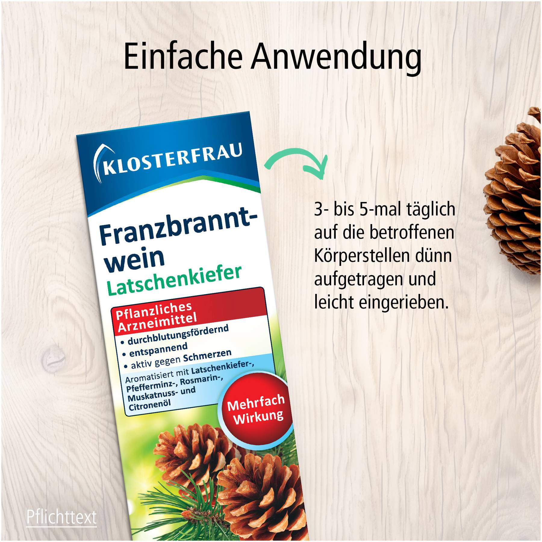 Klosterfrau Franzbranntwein Latschenkiefer Dosierflasche 400 ml