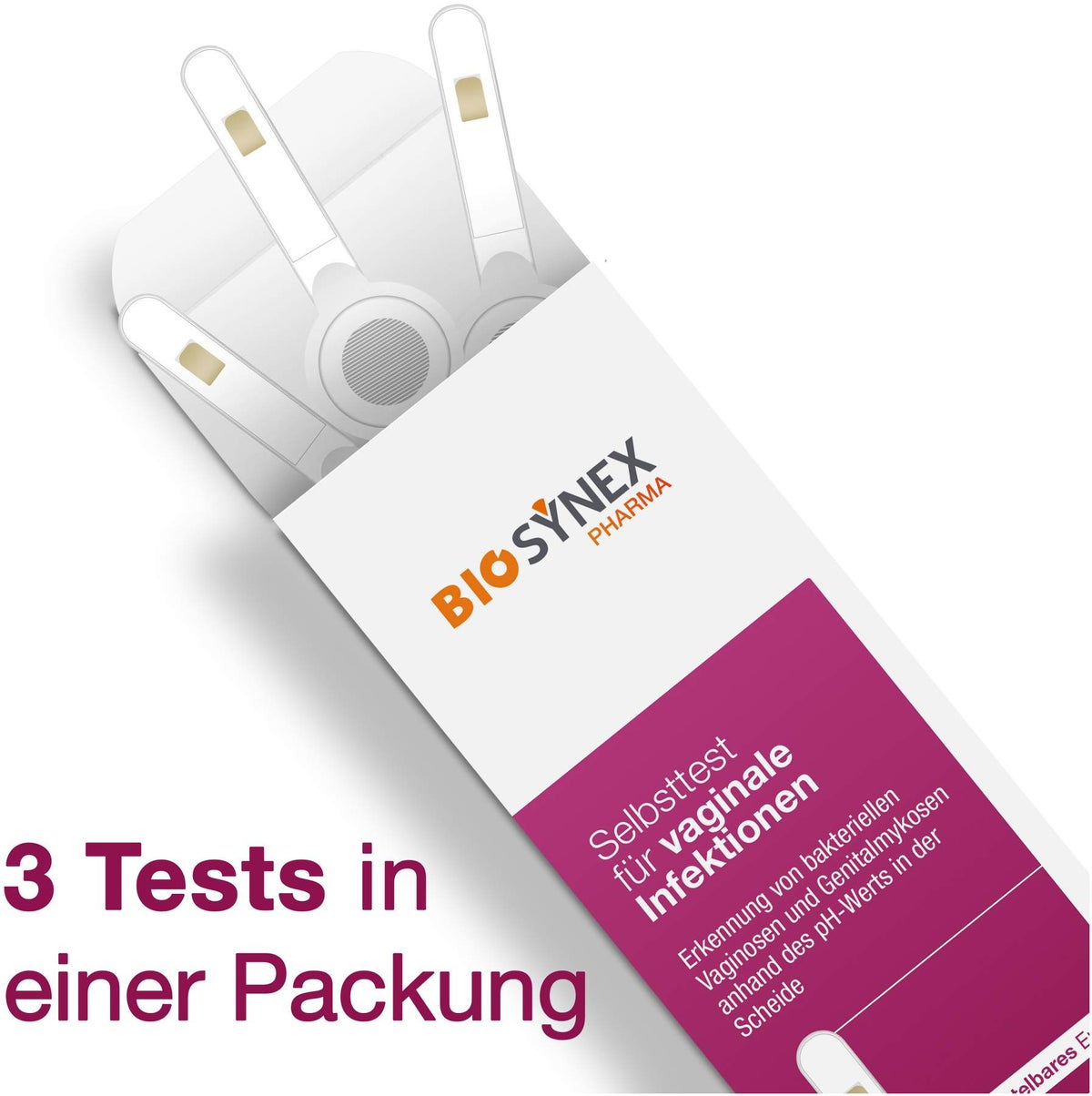 Biosyntex Selbsttest für Vaginale Infektionen 3 Stück